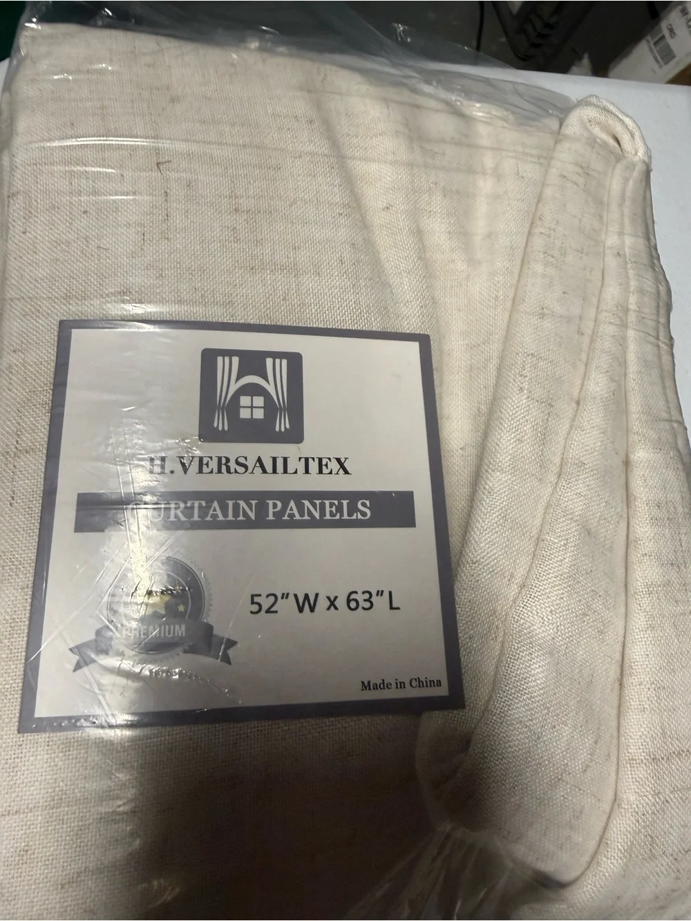 H. VERSAILTEX Natural Curtain Panels